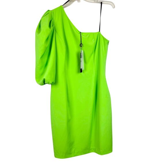 NWT Black Halo Cooper Sheath Dress Neon Lime Green Bright Plus Size 14 Cocktail - Picture 7 of 16